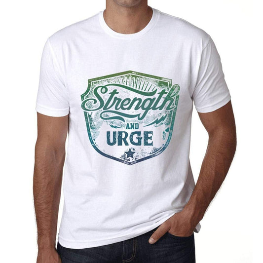 Homme T-Shirt Graphique Imprimé Vintage Tee Strength and Urge Blanc