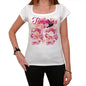 99 Timmins City With Number Womens Short Sleeve Round White T-Shirt 00008 - Casual
