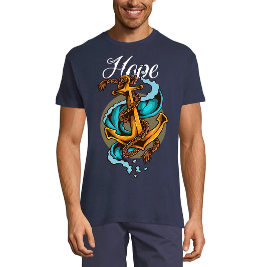 ULTRABASIC Men's Graphic T-Shirt Anchor Tattoo Hope - Funny Shirt for Sailor