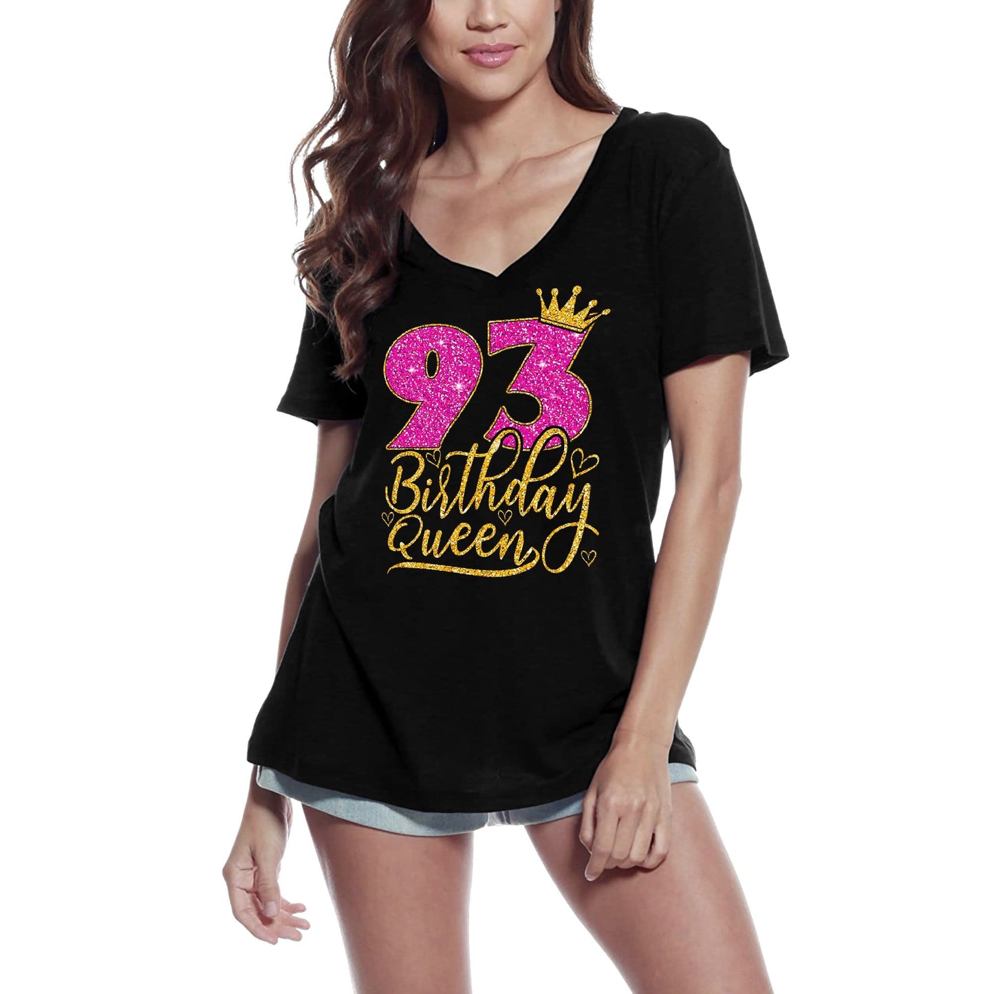 ULTRABASIC Women's T-Shirt 93rd Birthday Queen Shirt for Ladies - Novelty Gift