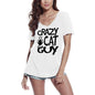 ULTRABASIC Women's T-Shirt Crazy Cat Guy - Funny Kitten Shirt for Cat Lovers
