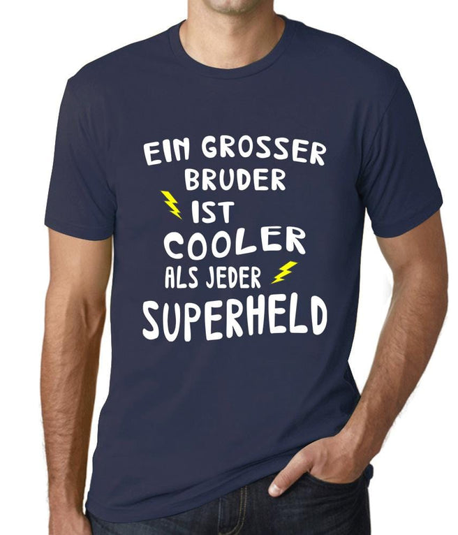 schaal Moet Meer dan wat dan ook Men's Graphic T-Shirt Grosser Bruder Cooler Superheld Idea Gift Royal Blue  / S | affordable organic t-shirts beautiful designs