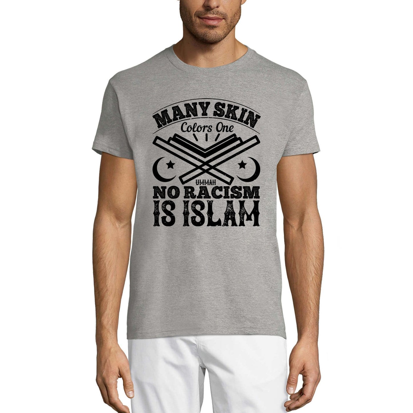 ULTRABASIC Herren T-Shirt No Racism is Islam - Muslimisches T-Shirt
