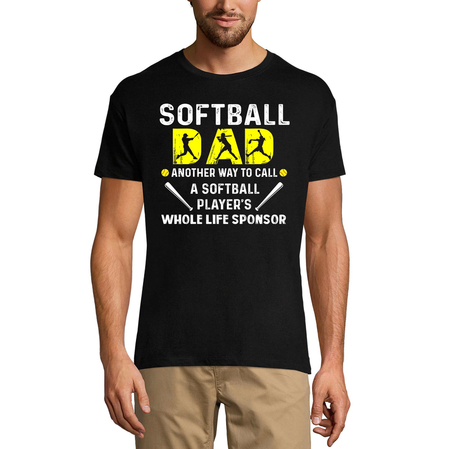 ULTRABASIC Men's Graphic T-Shirt Softball Dad Another Way To Call - Funny Quote