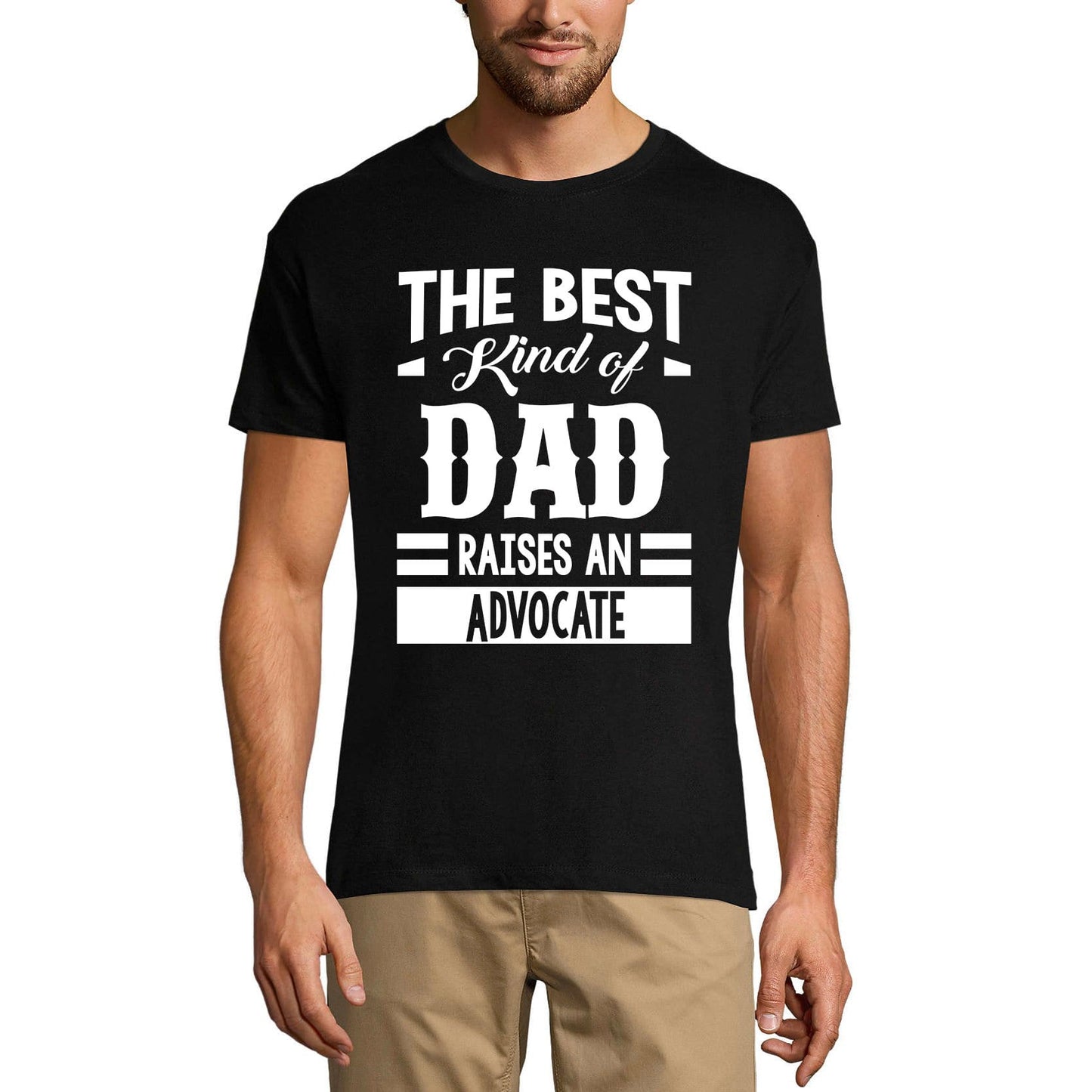 ULTRABASIC Herren-Grafik-T-Shirt „Dad Raises an Advocate“.