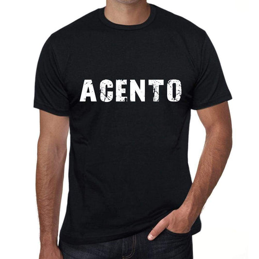 Acento Mens T Shirt Black Birthday Gift 00550 - Black / Xs - Casual