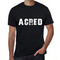 Acred Mens Retro T Shirt Black Birthday Gift 00553 - Black / Xs - Casual
