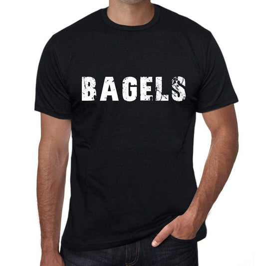 Bagels Mens Vintage T Shirt Black Birthday Gift 00554 - Black / Xs - Casual