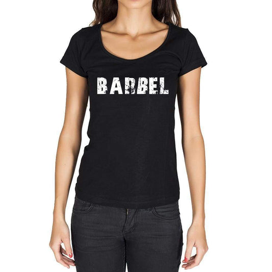 Barßel German Cities Black Womens Short Sleeve Round Neck T-Shirt 00002 - Casual