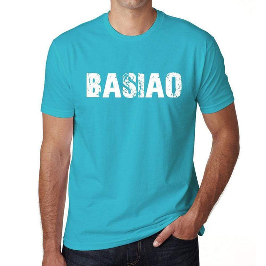 Basiao Mens Short Sleeve Round Neck T-Shirt - Blue / S - Casual