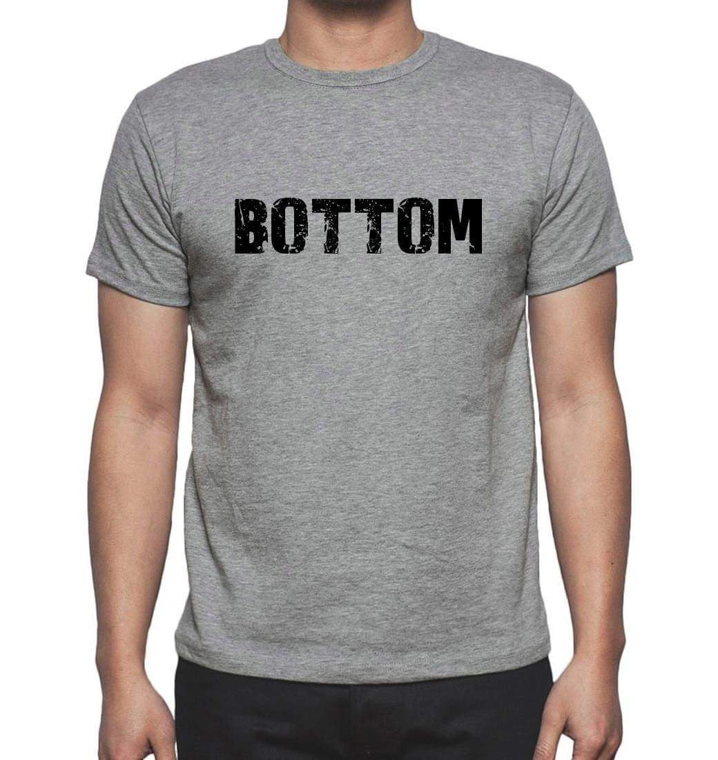 Bottom Grey Mens Short Sleeve Round Neck T-Shirt 00018 - Grey / S - Casual