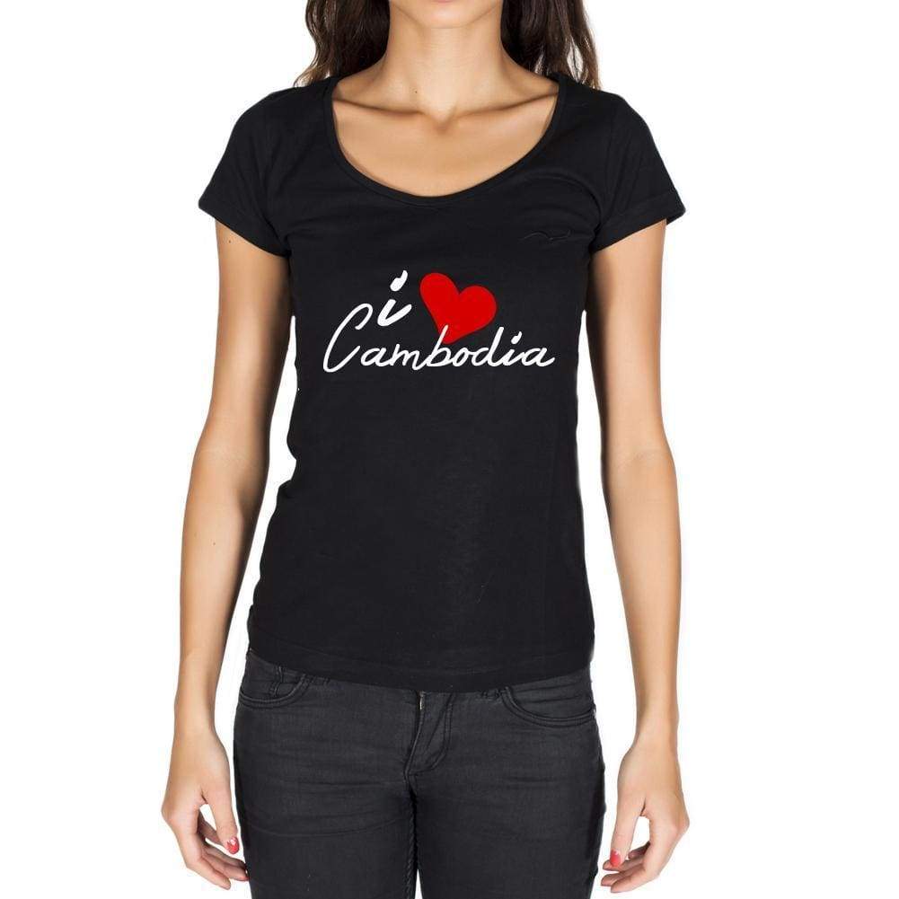 Cambodia Womens Short Sleeve Round Neck T-Shirt - Casual