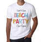 Cape Engano Beach Party White Mens Short Sleeve Round Neck T-Shirt 00279 - White / S - Casual