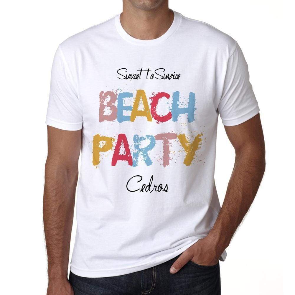 Cedros Beach Party White Mens Short Sleeve Round Neck T-Shirt 00279 - White / S - Casual