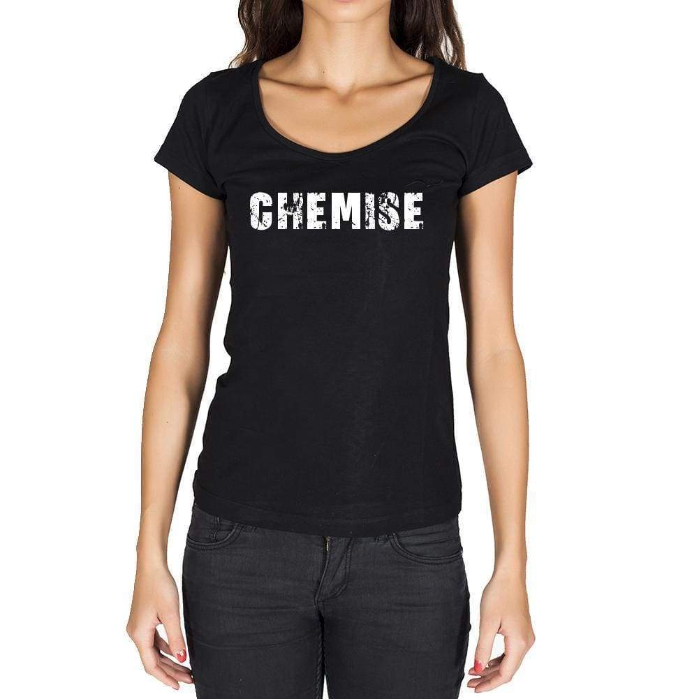 Chemise French Dictionary Womens Short Sleeve Round Neck T-Shirt 00010 - Casual