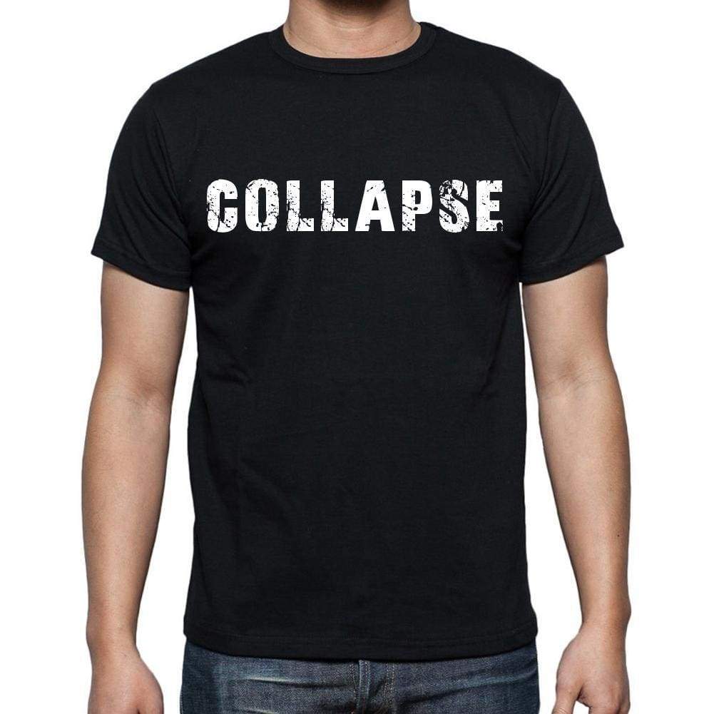 Collapse Mens Short Sleeve Round Neck T-Shirt Black T-Shirt En