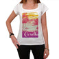 Corolla Escape To Paradise Womens Short Sleeve Round Neck T-Shirt 00280 - White / Xs - Casual