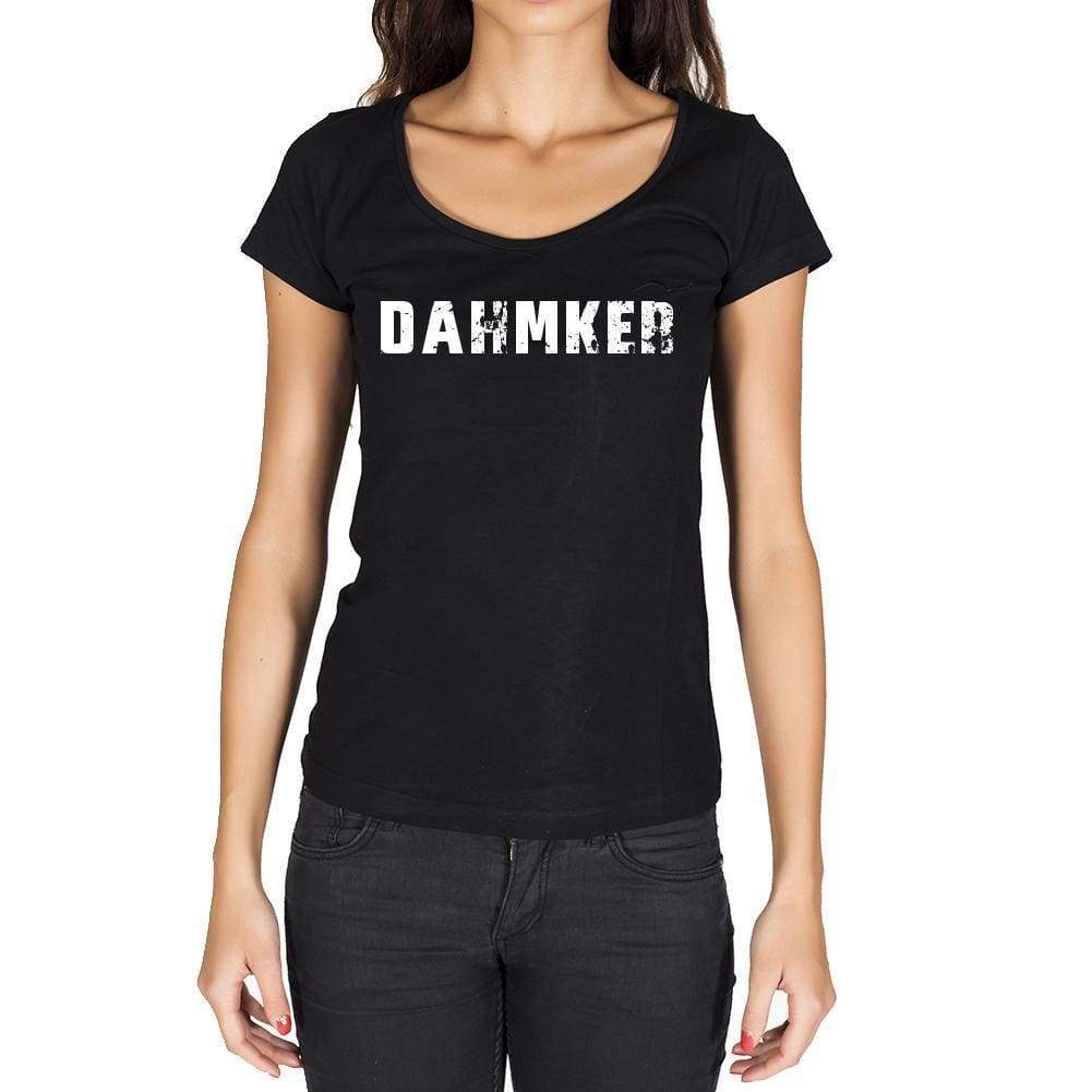 Dahmker German Cities Black Womens Short Sleeve Round Neck T-Shirt 00002 - Casual