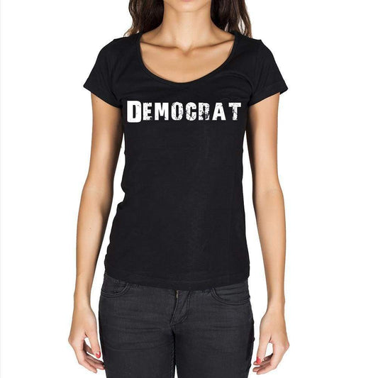 Democrat Womens Short Sleeve Round Neck T-Shirt - Casual