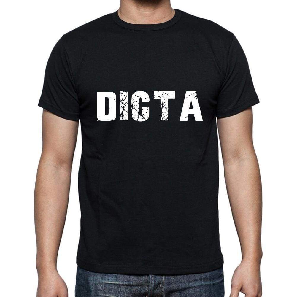 Dicta Mens Short Sleeve Round Neck T-Shirt 5 Letters Black Word 00006 - Casual