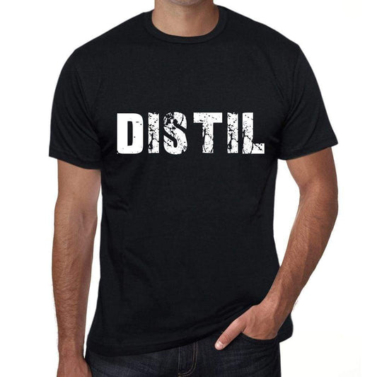Distil Mens Vintage T Shirt Black Birthday Gift 00554 - Black / Xs - Casual