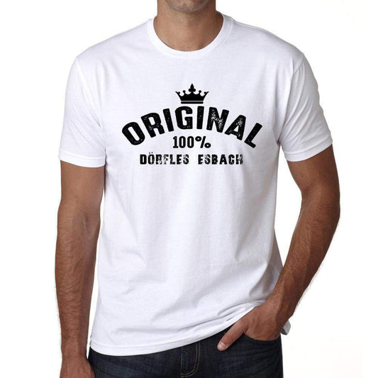 Dörfles Esbach 100% German City White Mens Short Sleeve Round Neck T-Shirt 00001 - Casual