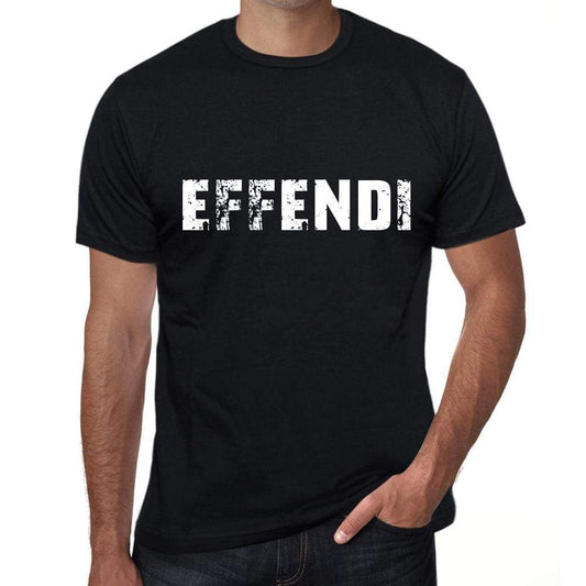 effendi Mens Vintage T shirt Black Birthday Gift 00555 - Ultrabasic