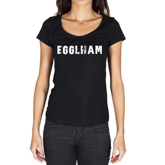 Egglham German Cities Black Womens Short Sleeve Round Neck T-Shirt 00002 - Casual