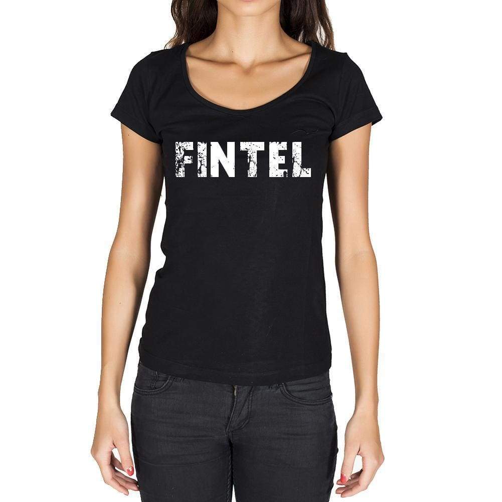 Fintel German Cities Black Womens Short Sleeve Round Neck T-Shirt 00002 - Casual