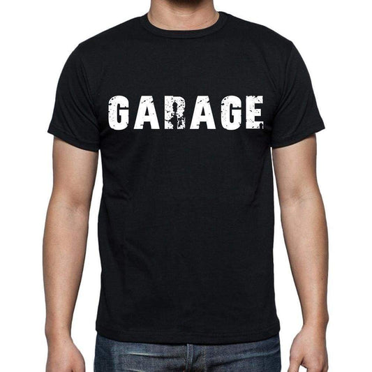 Garage Mens Short Sleeve Round Neck T-Shirt Black T-Shirt En