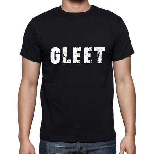 Gleet Mens Short Sleeve Round Neck T-Shirt 5 Letters Black Word 00006 - Casual