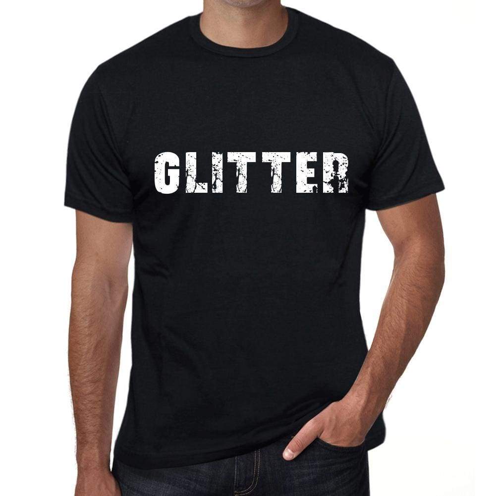 glitter Mens Vintage T shirt Black Birthday Gift 00555 - Ultrabasic