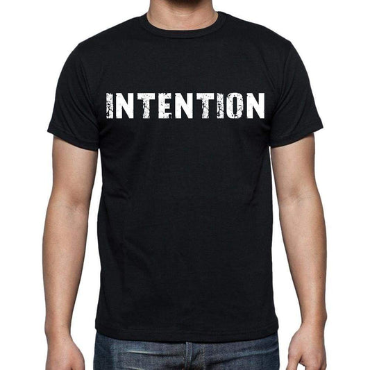 Intention Mens Short Sleeve Round Neck T-Shirt Black T-Shirt En