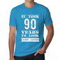 It Took 90 Years To Look This Good Mens T-Shirt Blue Birthday Gift 00480 - Blue / Xs - Casual