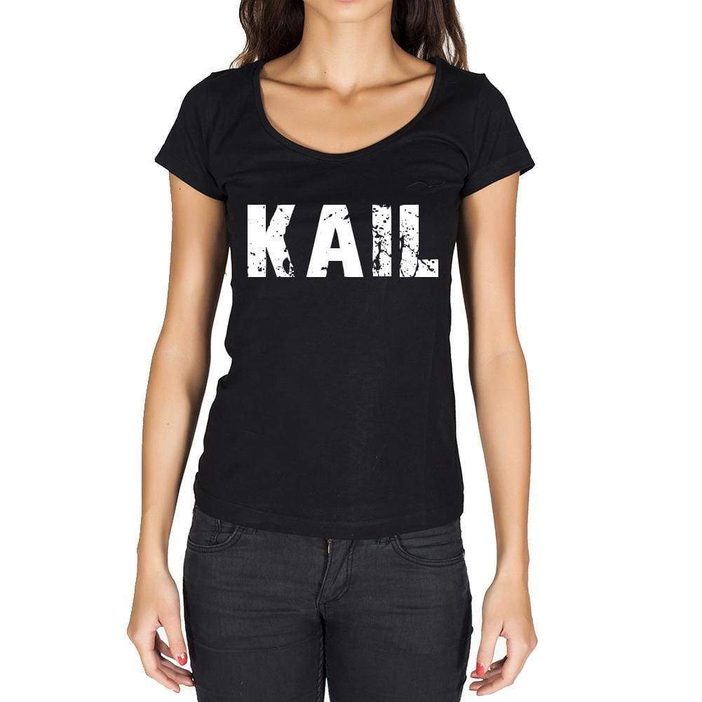 Kail German Cities Black Womens Short Sleeve Round Neck T-Shirt 00002 - Casual