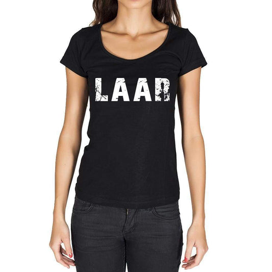 Laar German Cities Black Womens Short Sleeve Round Neck T-Shirt 00002 - Casual