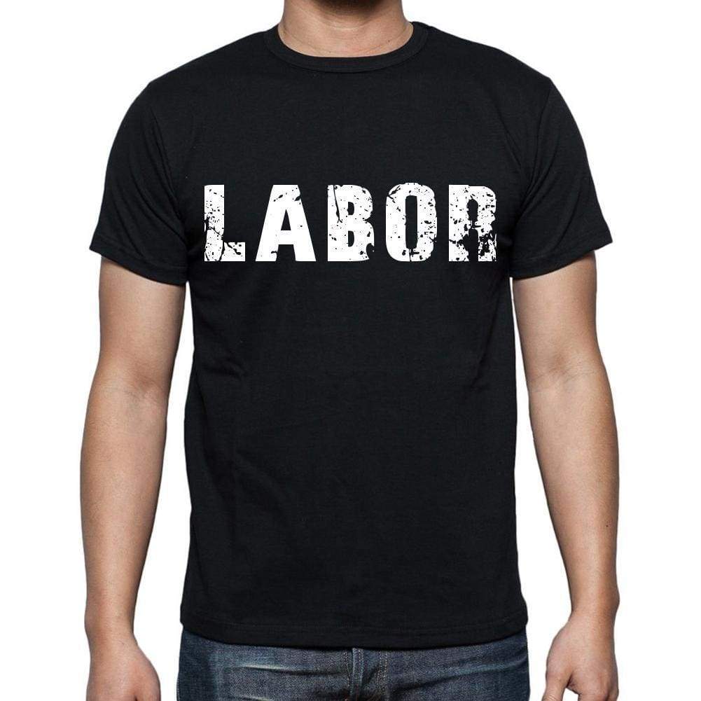 Labor Mens Short Sleeve Round Neck T-Shirt Black T-Shirt En