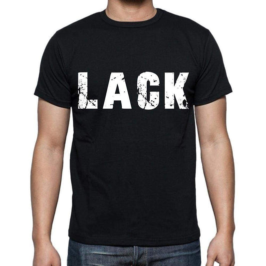 Lack Mens Short Sleeve Round Neck T-Shirt Black T-Shirt En