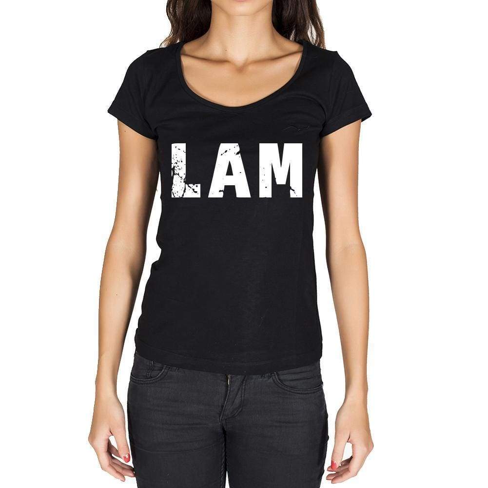 Lam German Cities Black Womens Short Sleeve Round Neck T-Shirt 00002 - Casual