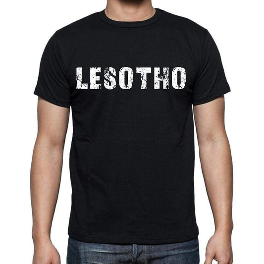 Lesotho T-Shirt For Men Short Sleeve Round Neck Black T Shirt For Men - T-Shirt