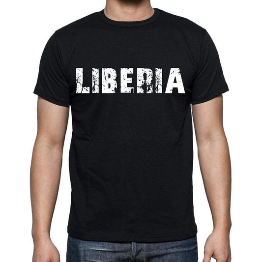 Liberia T-Shirt For Men Short Sleeve Round Neck Black T Shirt For Men - T-Shirt