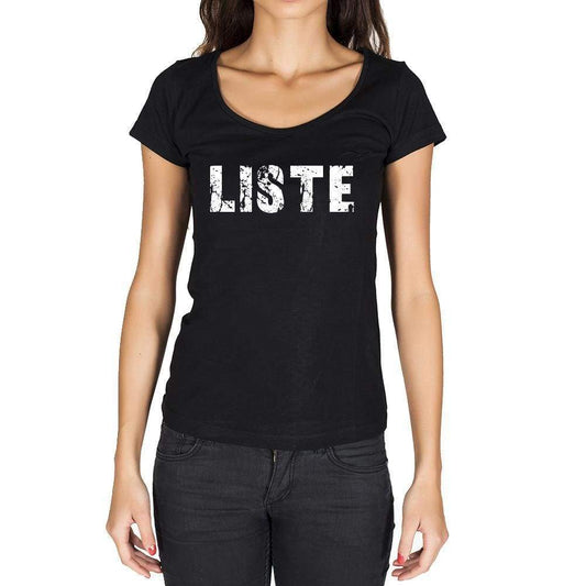 Liste French Dictionary Womens Short Sleeve Round Neck T-Shirt 00010 - Casual