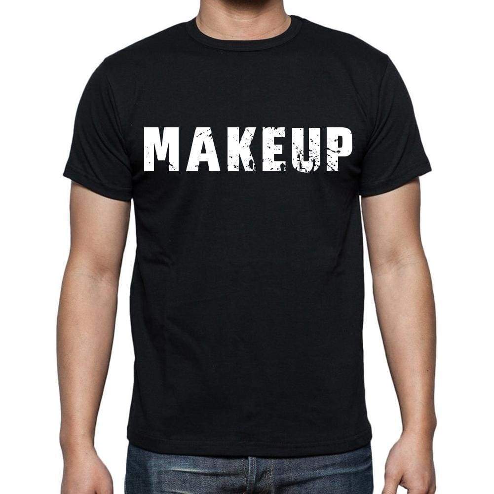 Makeup Mens Short Sleeve Round Neck T-Shirt Black T-Shirt En