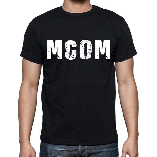 Mcom Mens Short Sleeve Round Neck T-Shirt 4 Letters Black - Casual
