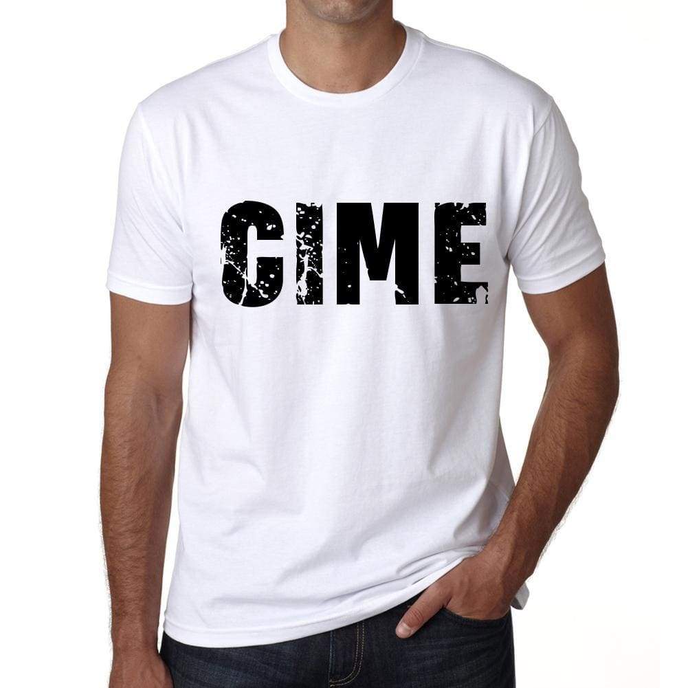 Mens Tee Shirt Vintage T Shirt Cime X-Small White 00560 - White / Xs - Casual