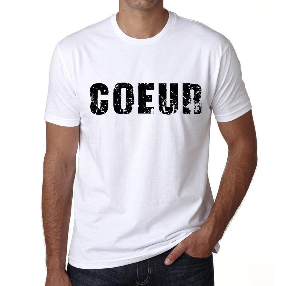 Mens Tee Shirt Vintage T Shirt Coeur X-Small White 00561 - White / Xs - Casual