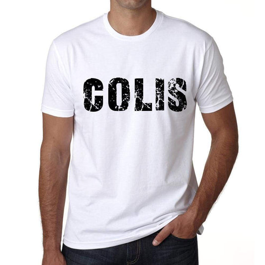 Mens Tee Shirt Vintage T Shirt Colis X-Small White 00561 - White / Xs - Casual