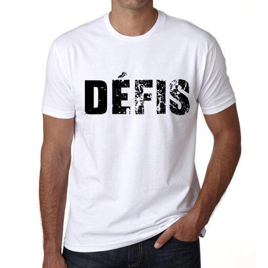 Mens Tee Shirt Vintage T Shirt Défis X-Small White 00561 - White / Xs - Casual