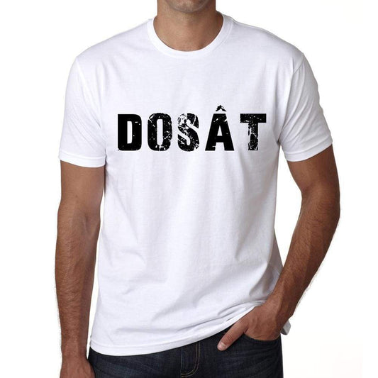 Mens Tee Shirt Vintage T Shirt Dosât X-Small White 00561 - White / Xs - Casual