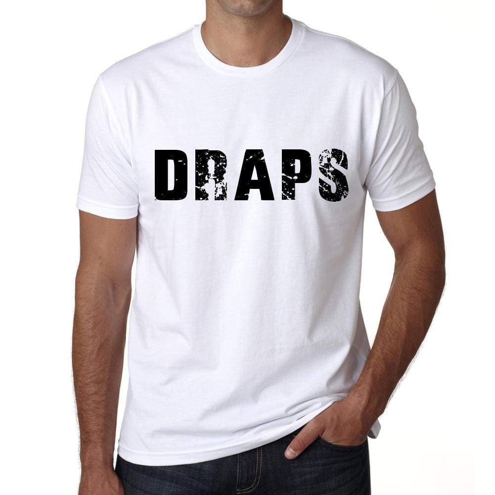 Mens Tee Shirt Vintage T Shirt Draps X-Small White 00561 - White / Xs - Casual